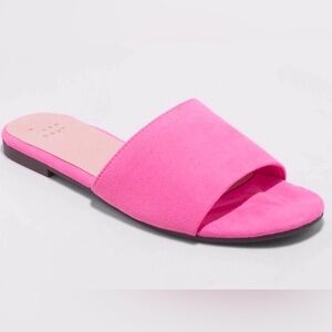 PINK Heidi Slide Open Toe Sandals Flats size 7.5